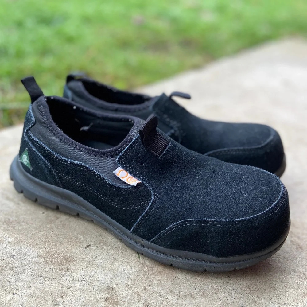 Workload Mens Slip On Leather Suede Safety Work Shoes Boots Size 7